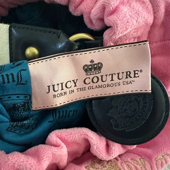Vintage Juicy Couture Velour Pink Y2K Satchel Bag Handbag Rare - Picture 13 of 14
